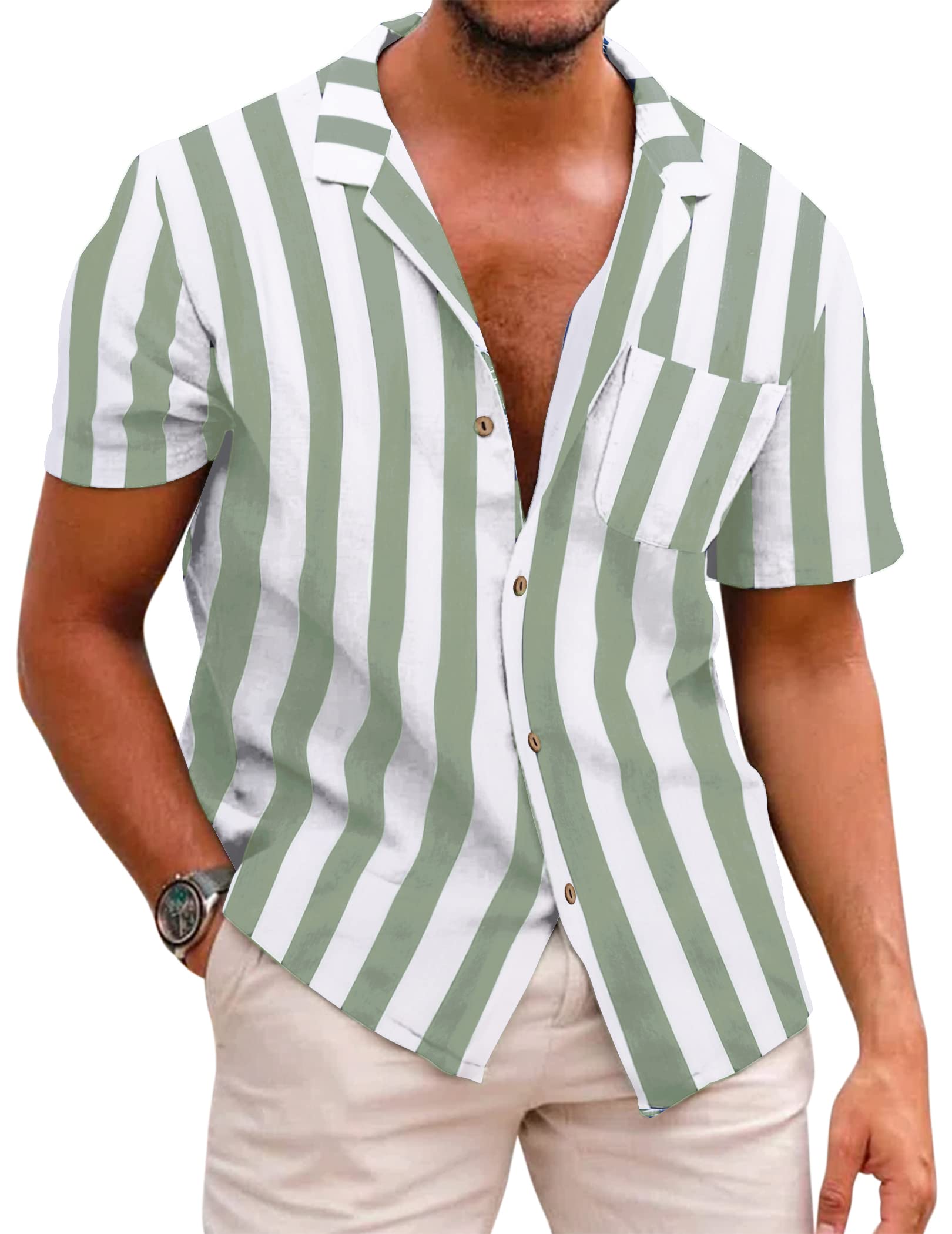 Casual Striped Linen Shirt