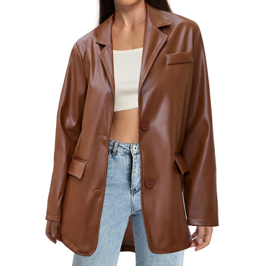 Oversized Leather Jacket