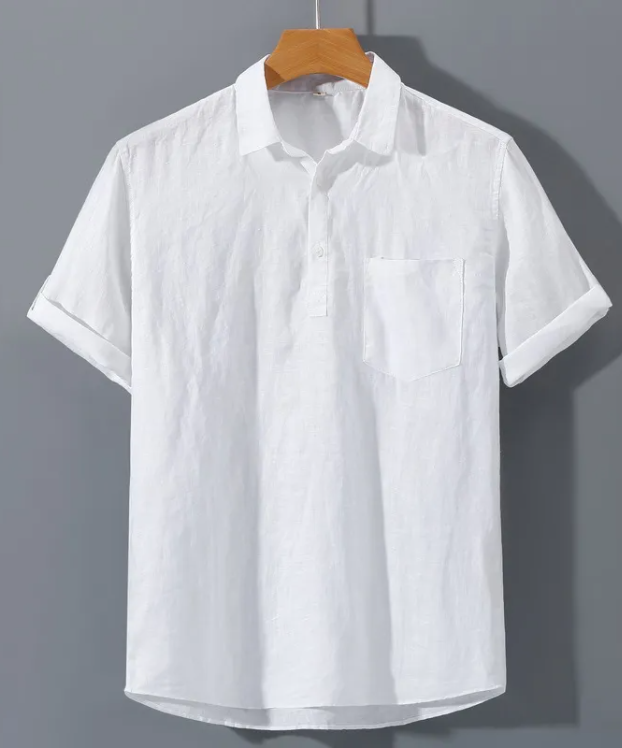 Pure Linen Pullover Shirt