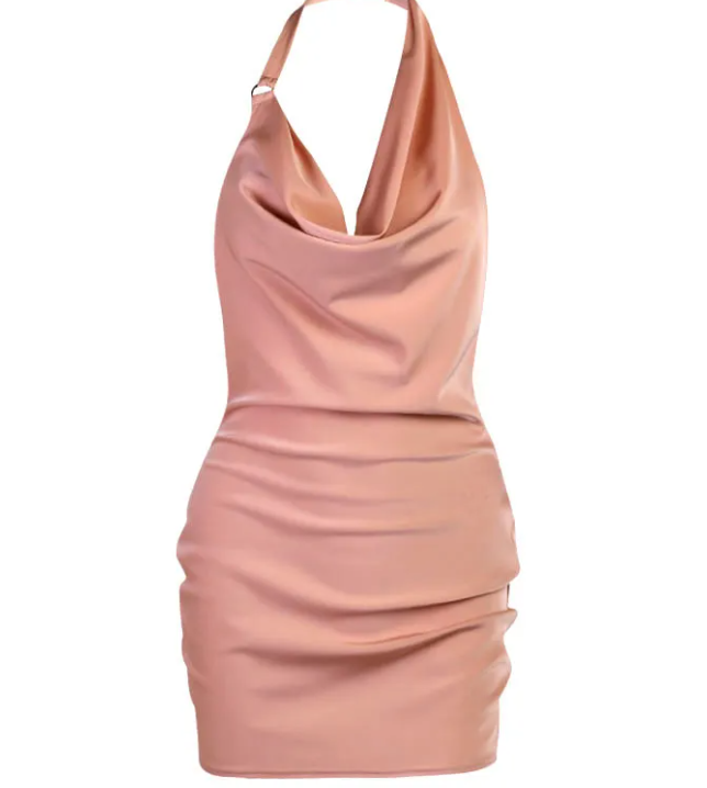 Adjustable Satin Slip Dress