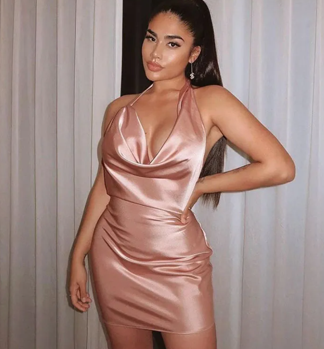 Adjustable Satin Slip Dress